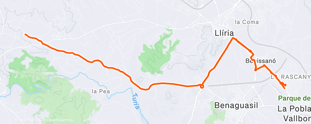 Carte de l'activité Bicicleta a la hora del almuerzo