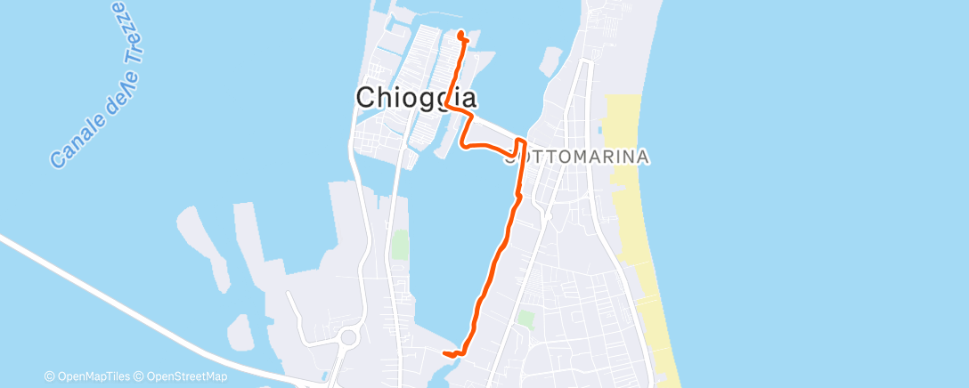 Map of the activity, Corsa mattutina