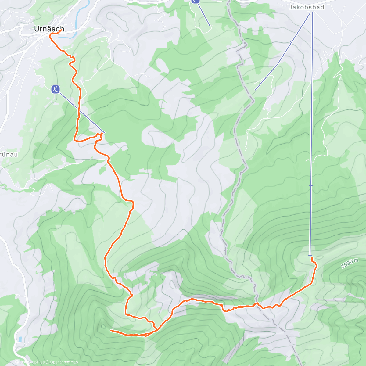 Map of the activity, Hoch Petersalp #SACUTO