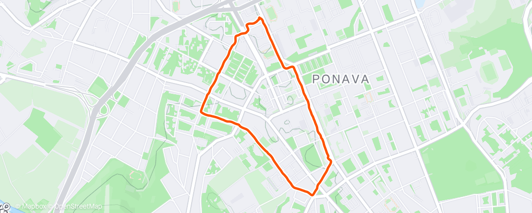 Map of the activity, Morning Walk