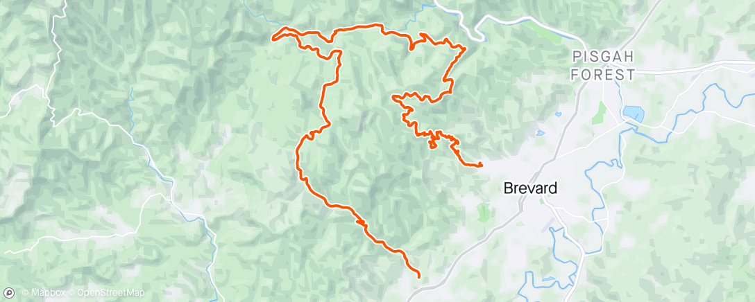 Map of the activity, Pisgah Stage Race Stage 5: The Land of Waterfalls Route