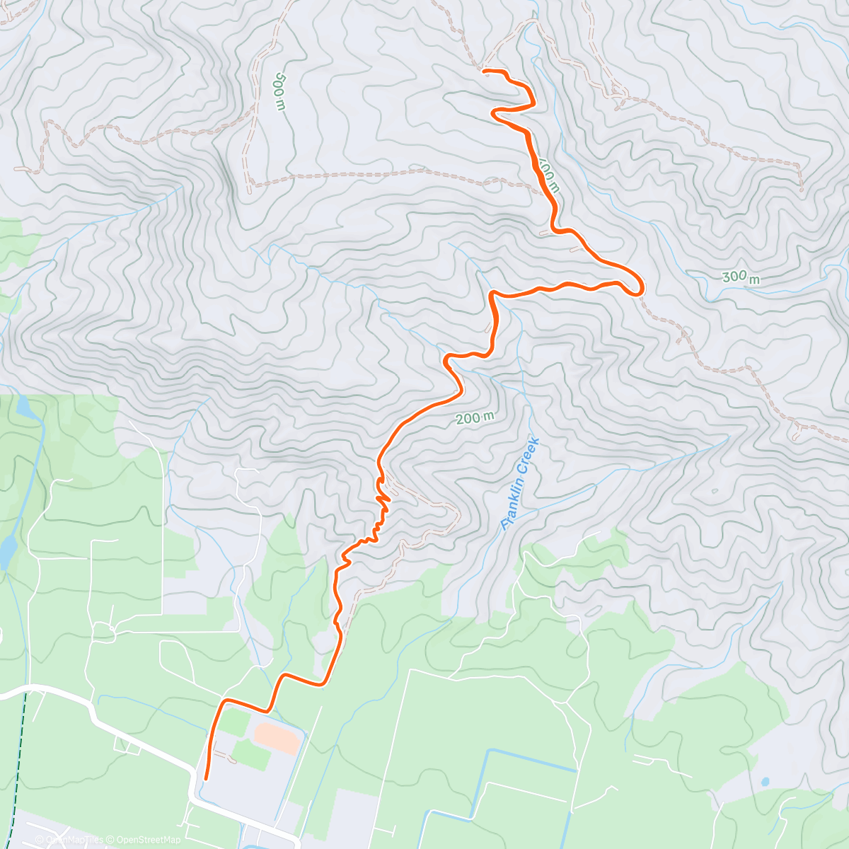 Карта физической активности (Franklin Trail Run)