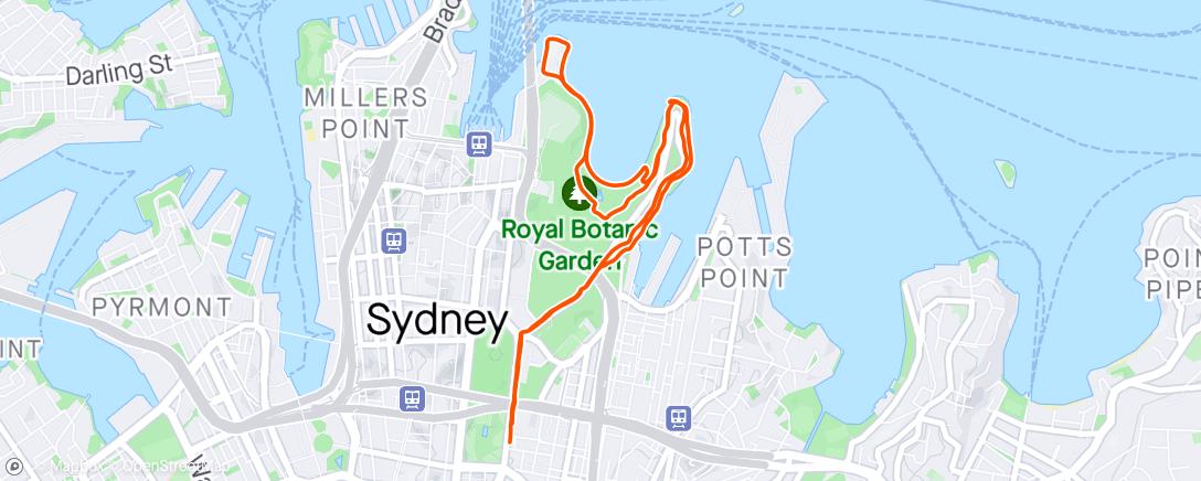 Map of the activity, Sydney Shiffle with shoz!