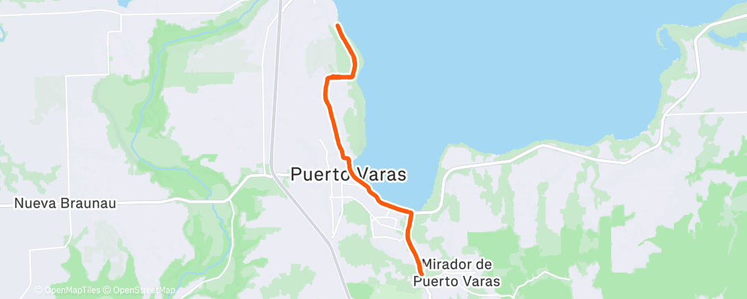 Map of the activity, Carrera por la mañana