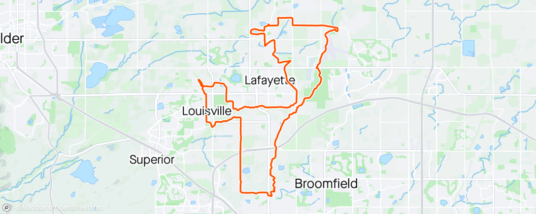 Map of the activity, Hobbs Gravel ride