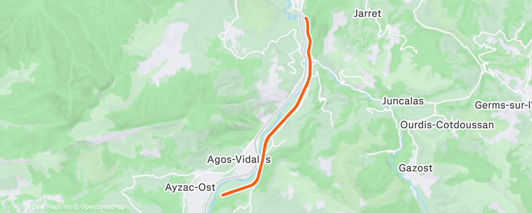 Map of the activity, 20*400 rec 45s