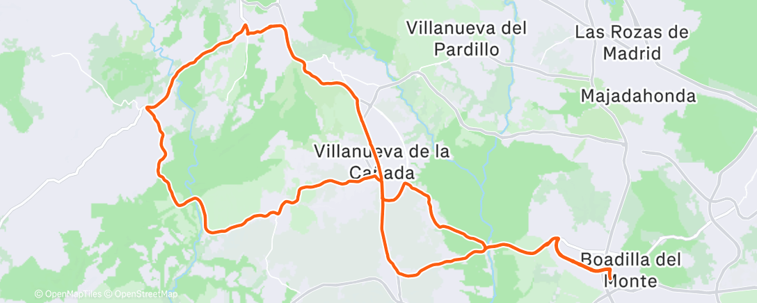 Map of the activity, Afternoon Ride