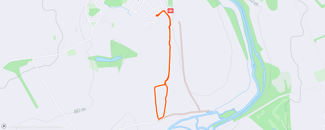 Map of the activity, Early morning walk
