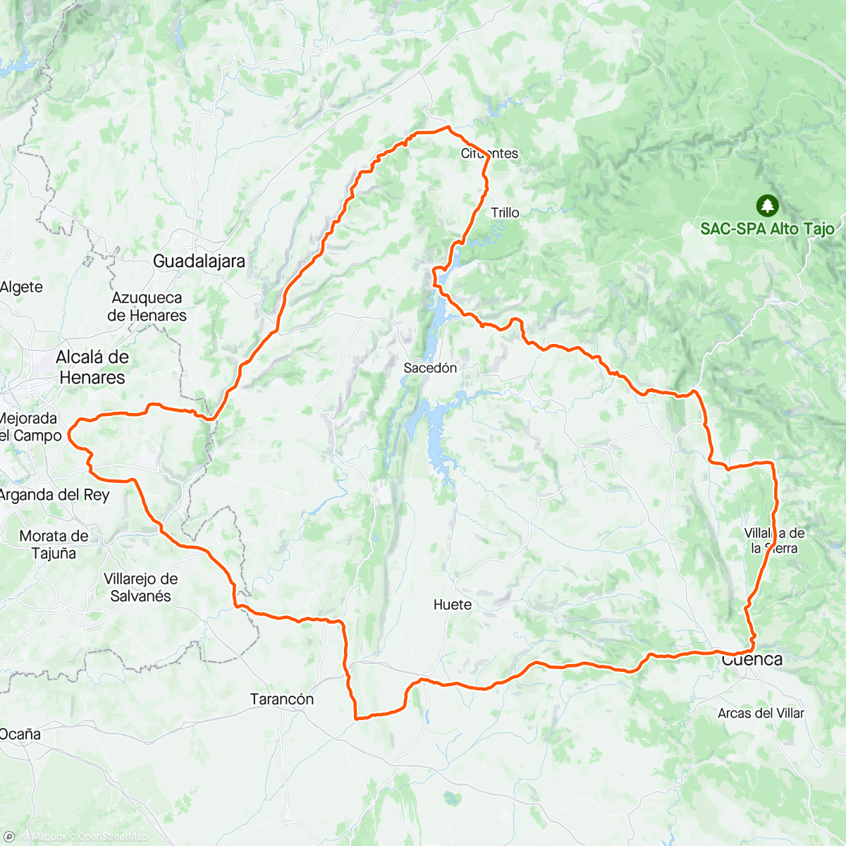 Mappa dell'attività BRM 400 Pueblo Nuevo Cuenca