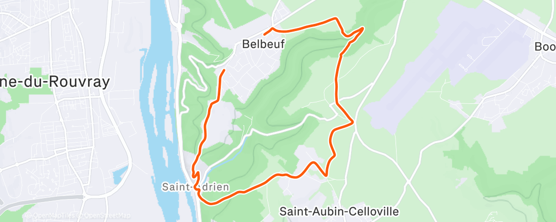 Map of the activity, Trail dans l'après-midi