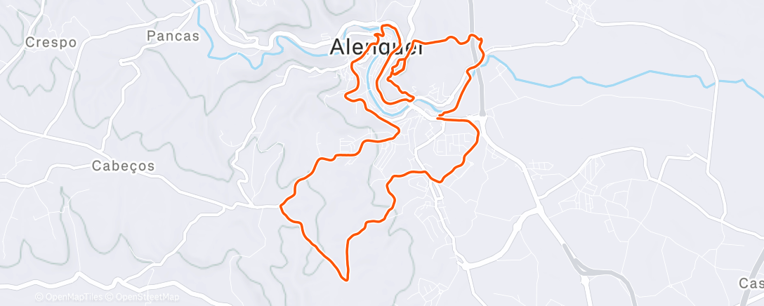 Map of the activity, Morning Run