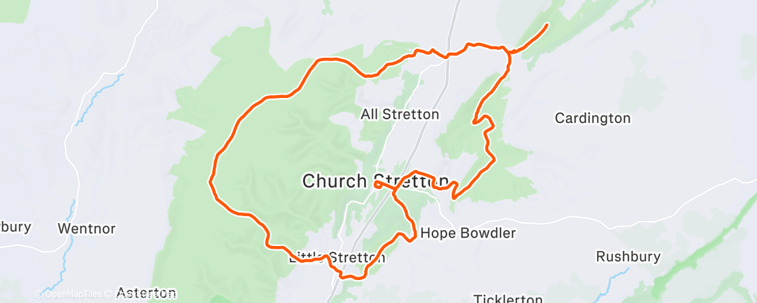 Map of the activity, Morning Hike