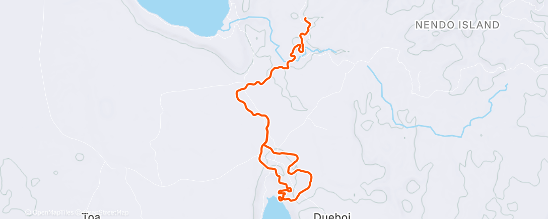 Map of the activity, Zwift - Castle to Castle in Makuri Islands