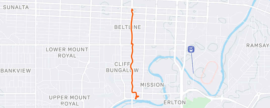 Map of the activity, Afternoon Walk