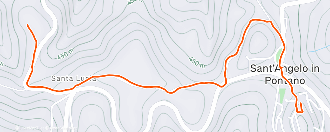 Map of the activity, Sessione di trail running all’ora di pranzo