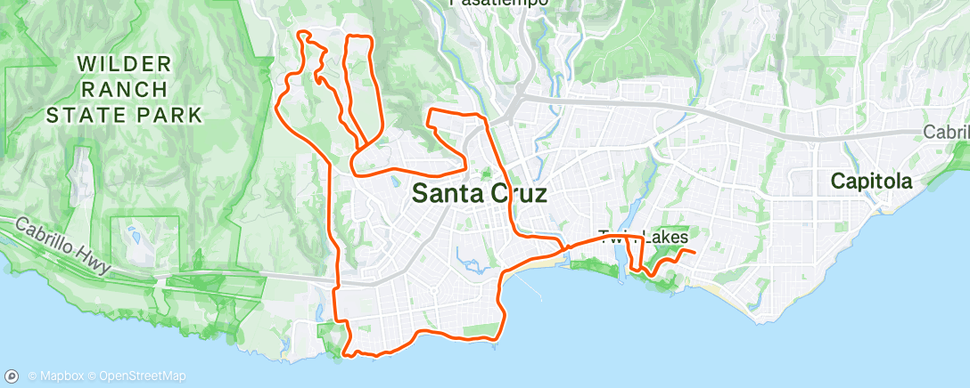 Map of the activity, Afternoon Ride