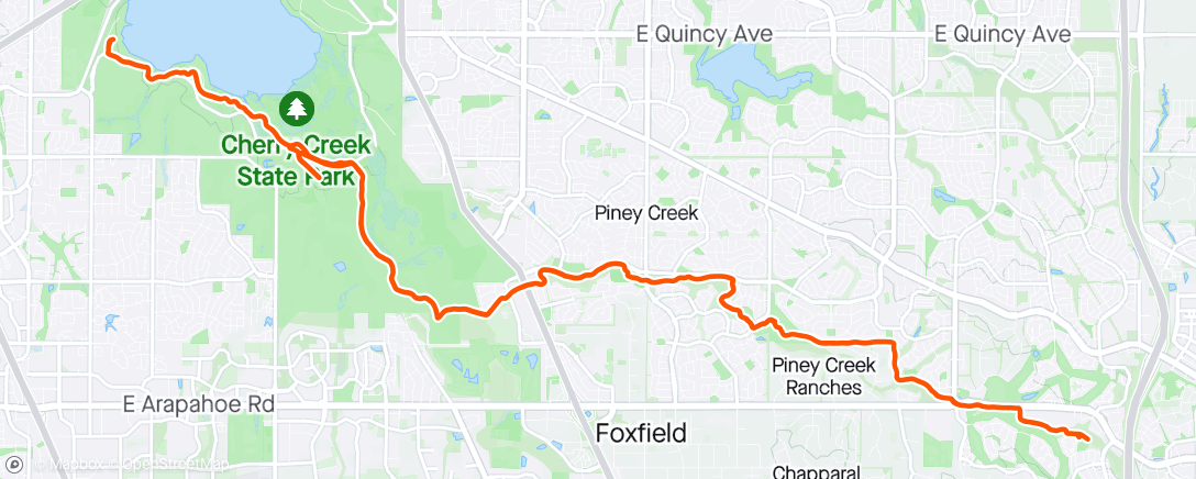 Map of the activity, Final cycling merit badge ride