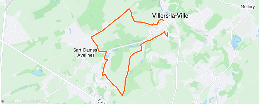 Map of the activity, Lunch Run