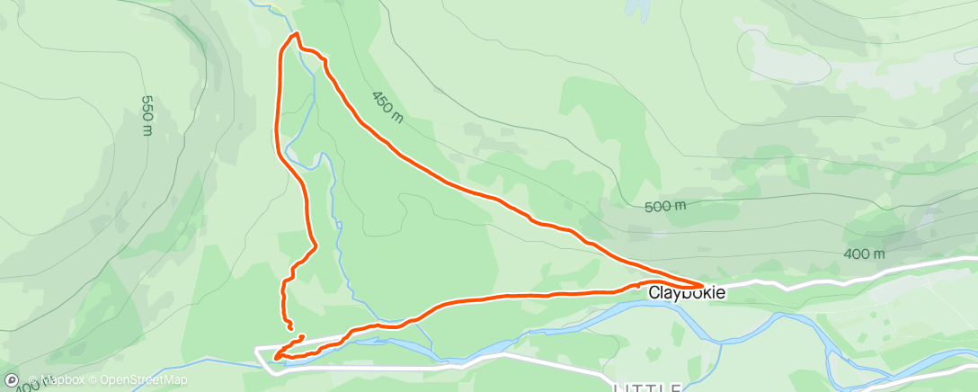 Map of the activity, Linn of Dee extended loop