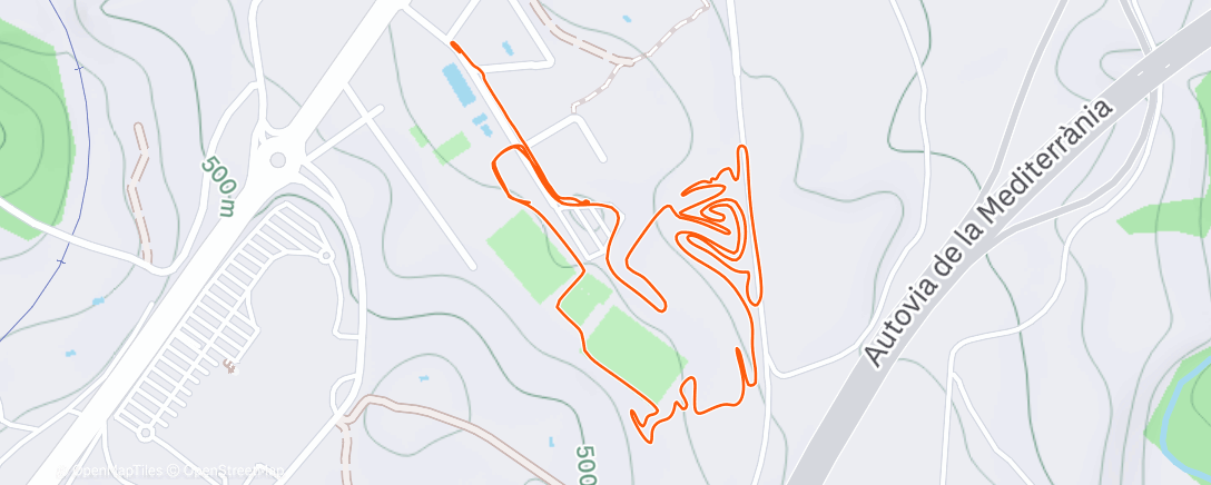 Map of the activity, Actividad vespertina