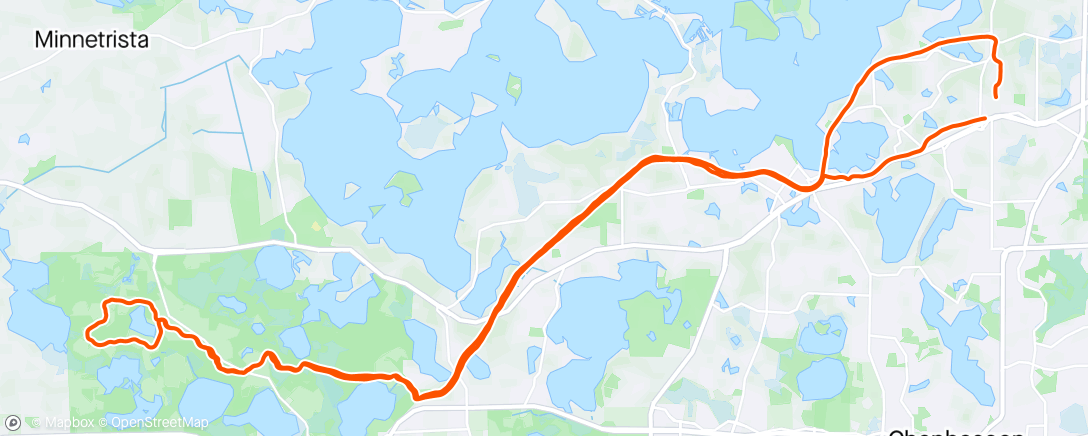 Map of the activity, Same ride, different day