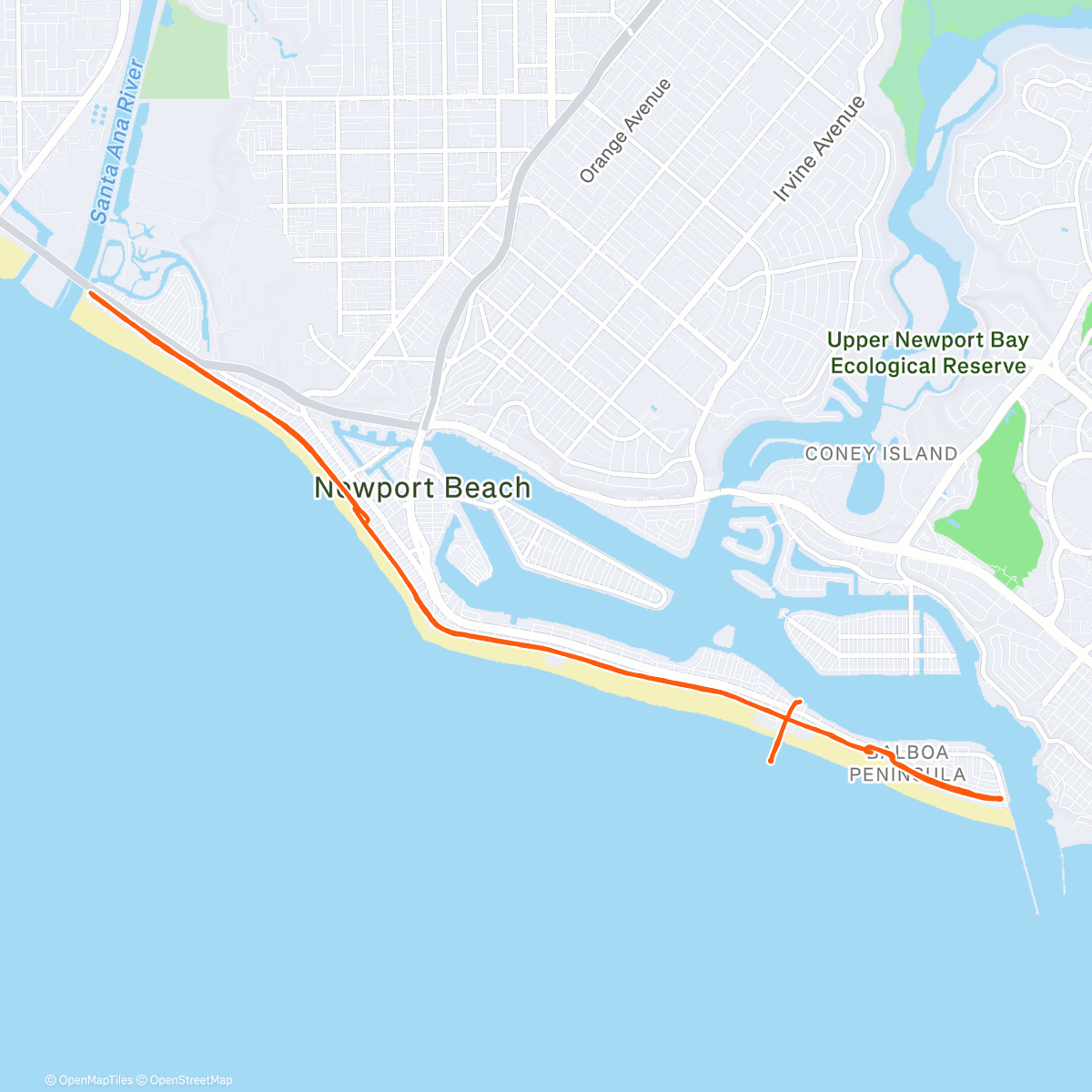 Карта физической активности (2nd Sunday running Newport Beach at sunset, love it)