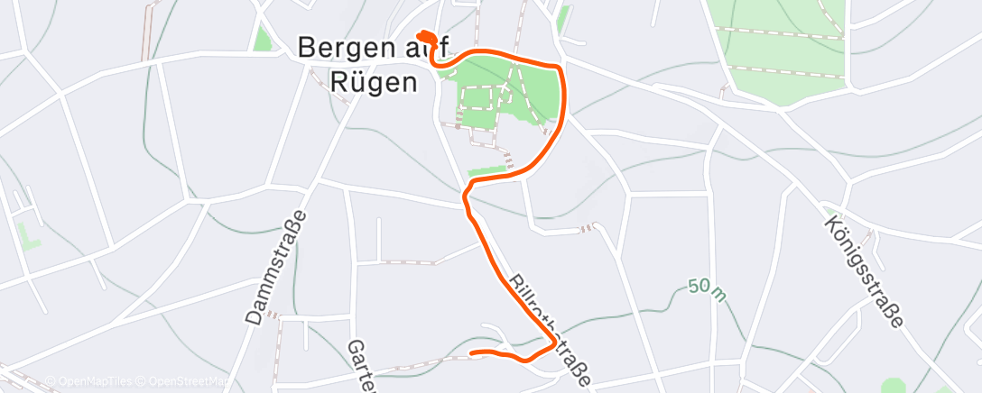 Map of the activity, Abendspaziergang