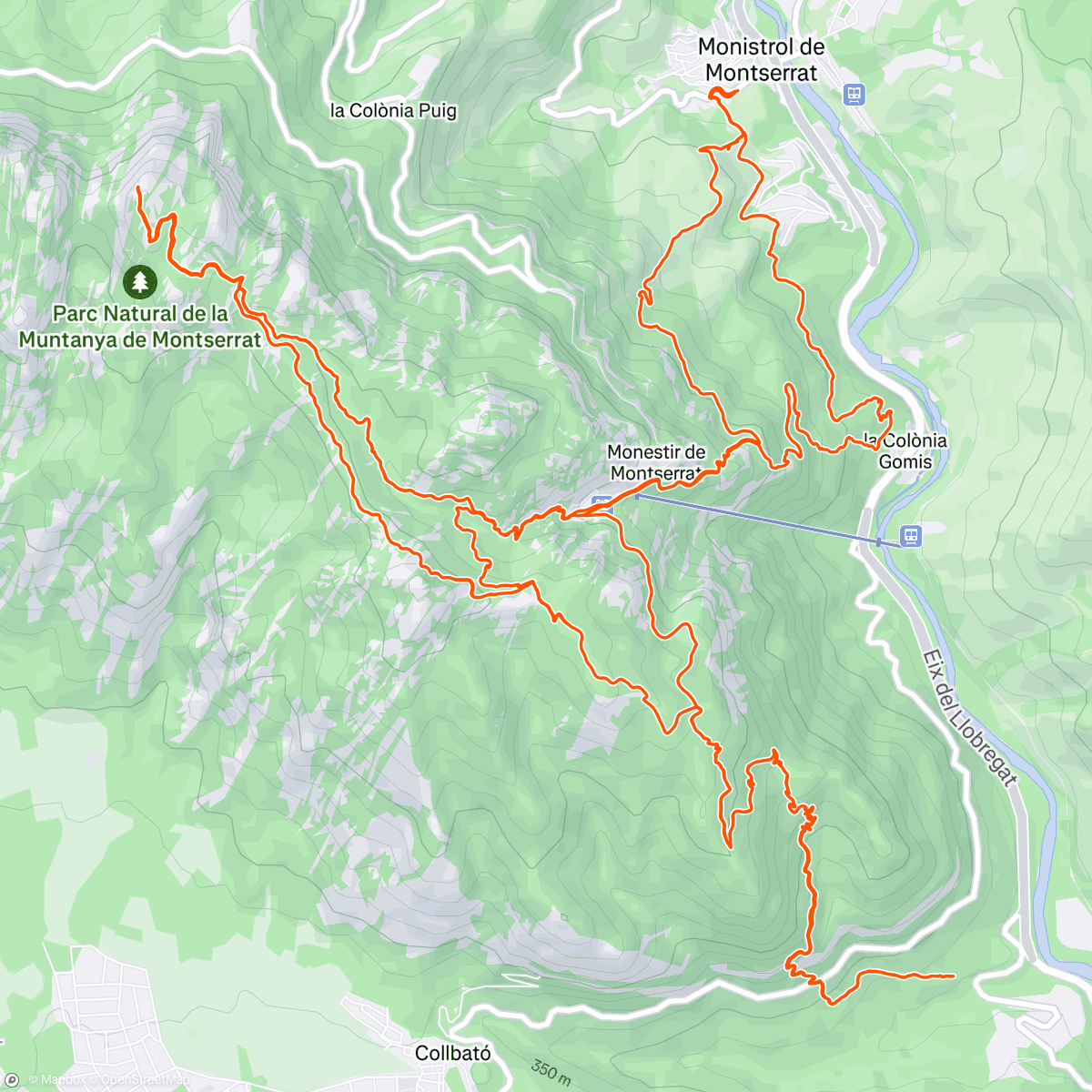 Map of the activity, Un tomb per Montserrat!!!
