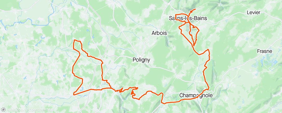 Map of the activity, Tour du Jura