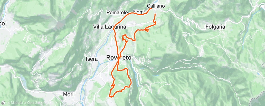 Map of the activity, Sessione di mountain biking mattutina