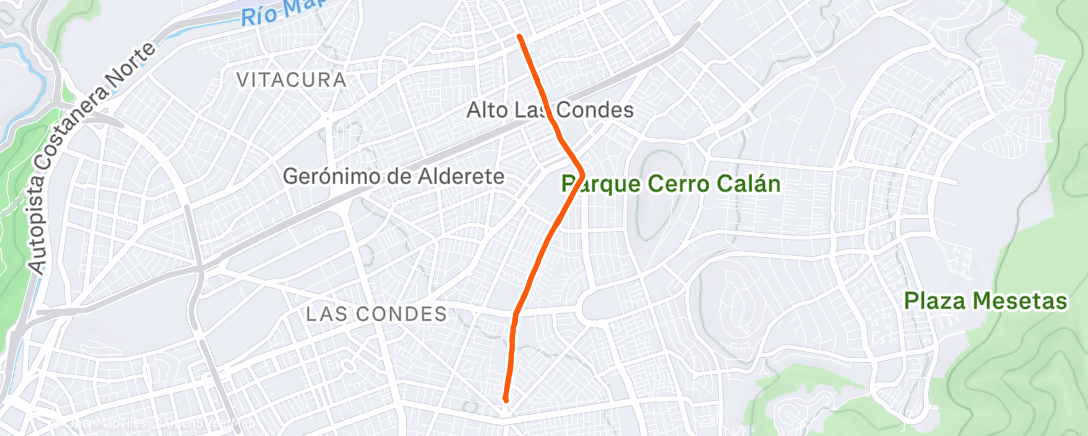 Карта физической активности (Carrera vespertina)