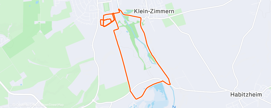 Map of the activity, Lauf am Nachmittag