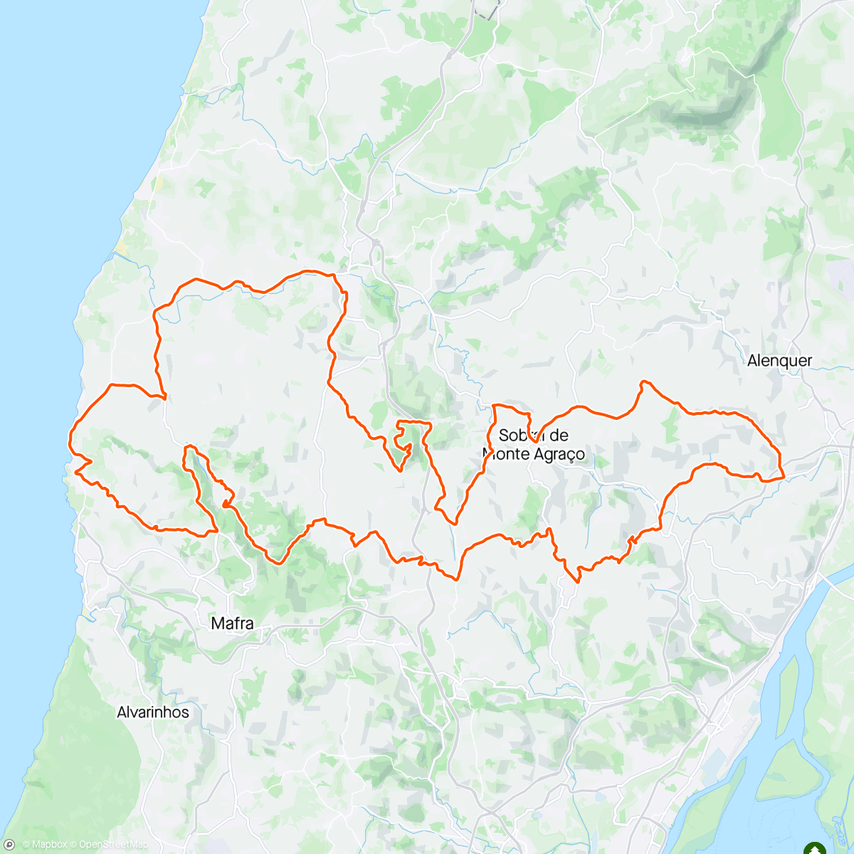 Map of the activity, Granfondo Torres Vedras 2024 [estrada]