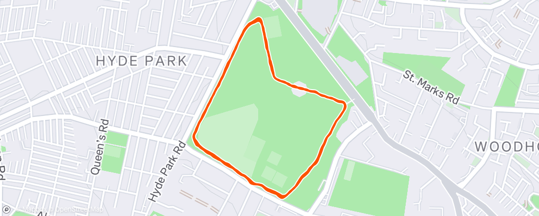 Map of the activity, Morning Run