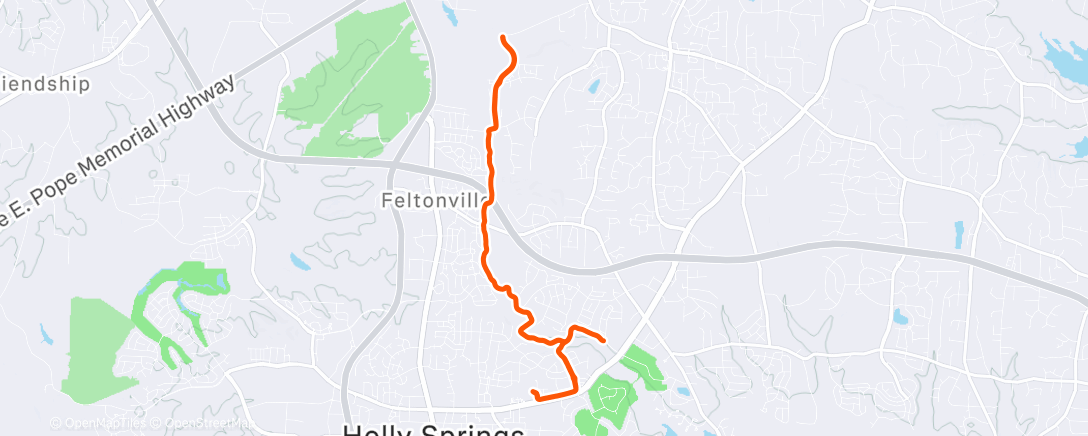 Map of the activity, Morning Ride