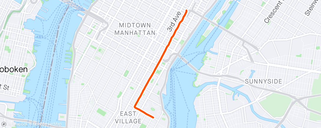 Map of the activity, Evening Commute