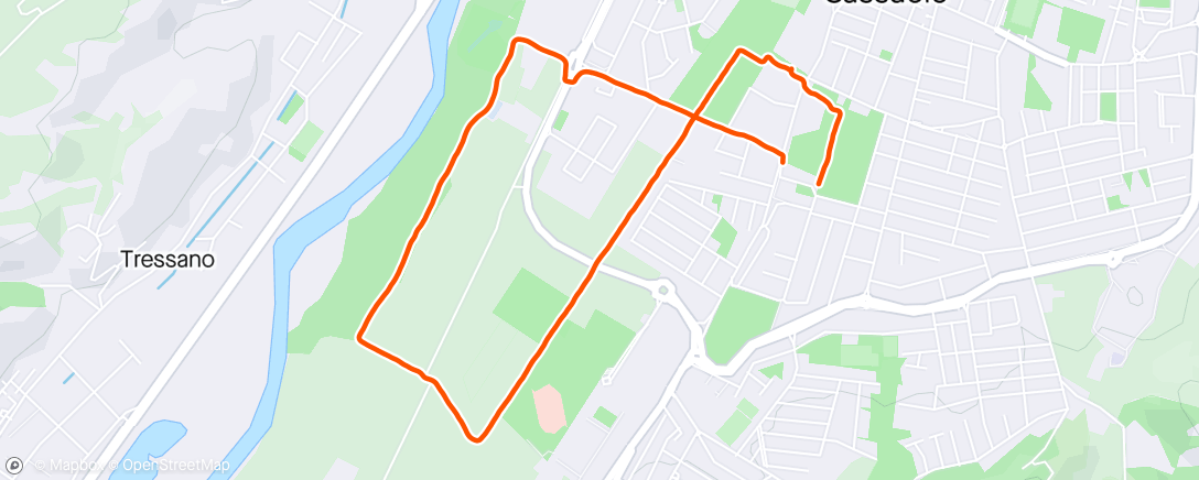 Mapa da atividade, Thursday Morning Run
