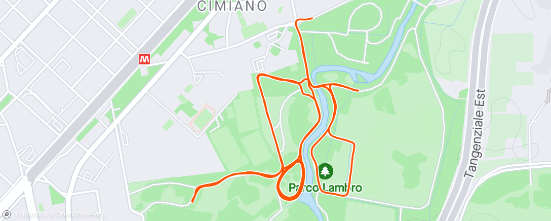 活动地图，Progressione in un Parco Lambro allagato...