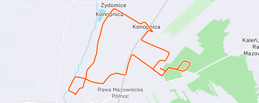 Map of the activity, Morning Run