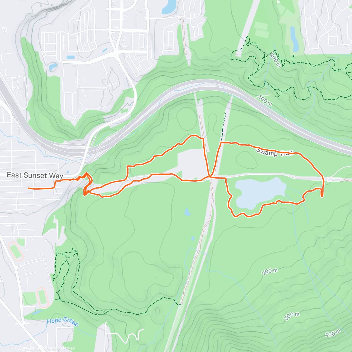 Map of the activity, Soggy Xmas Dog Yog