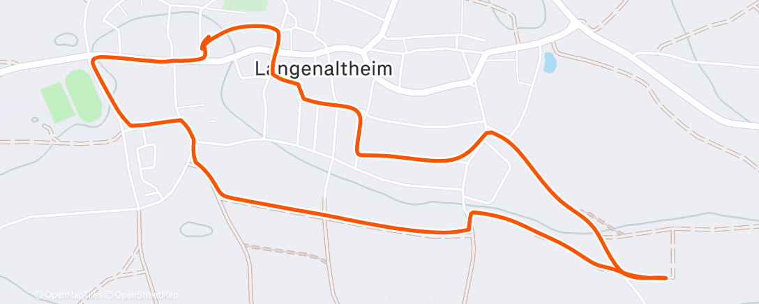Map of the activity, Lauf am Nachmittag