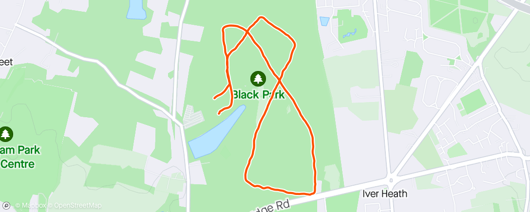 Map of the activity, Morning Parkrun @ Black Park