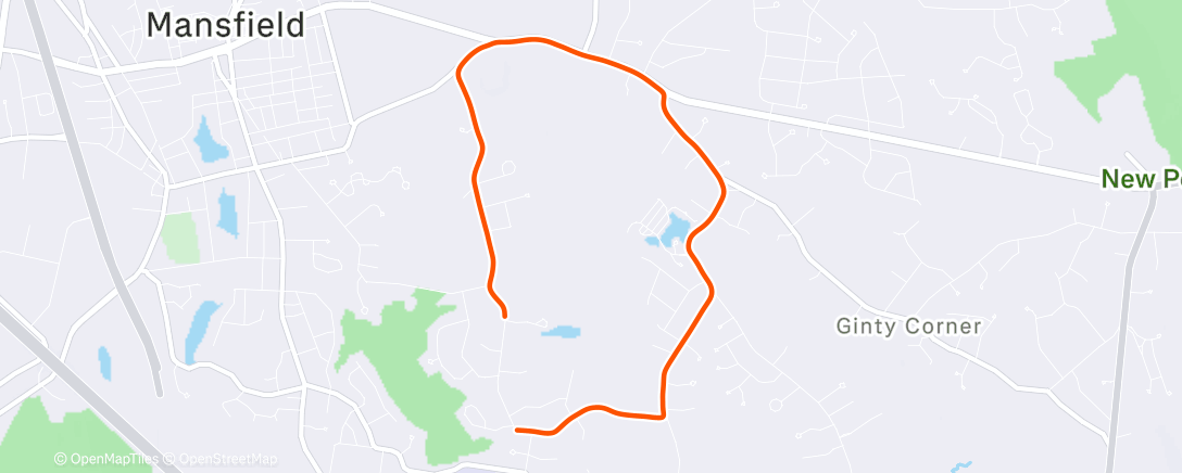 Map of the activity, Morning Run