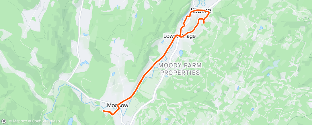 Map of the activity, Lunch Run