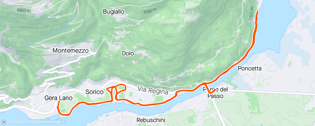 Map of the activity, Combinato pare corsa