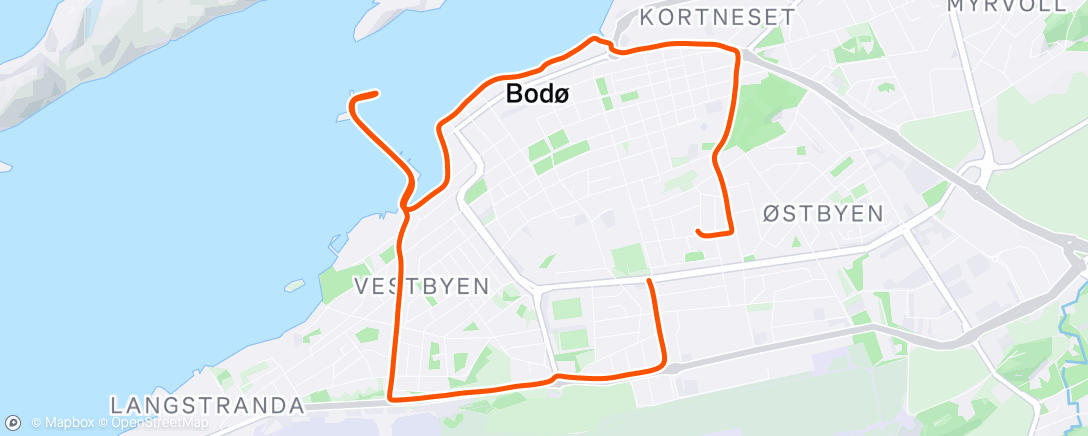 Map of the activity, Kveldsjogg med Billie i varmt vær og opphold🙌🏻