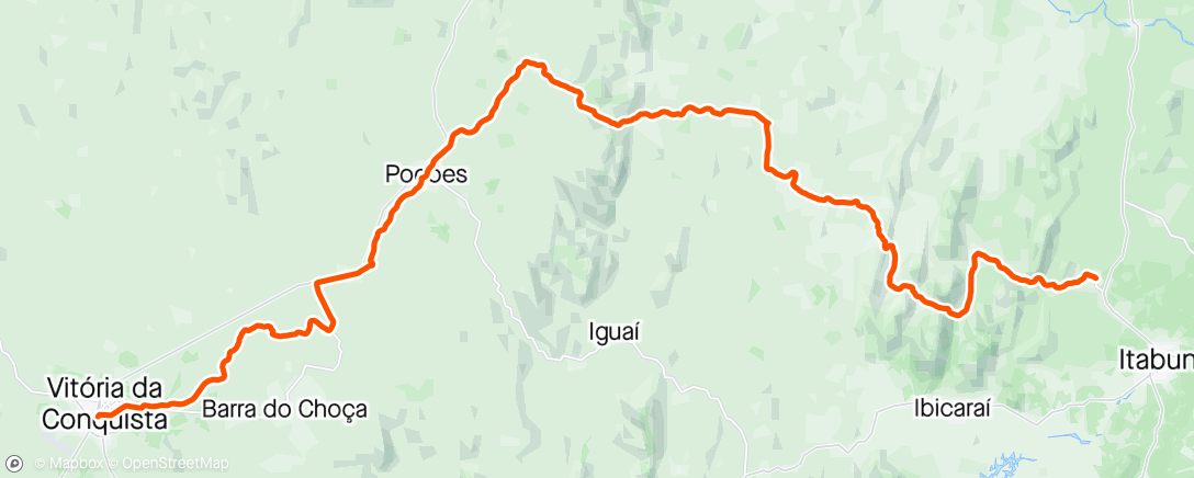 Mapa da atividade, Tarde Ciclismo