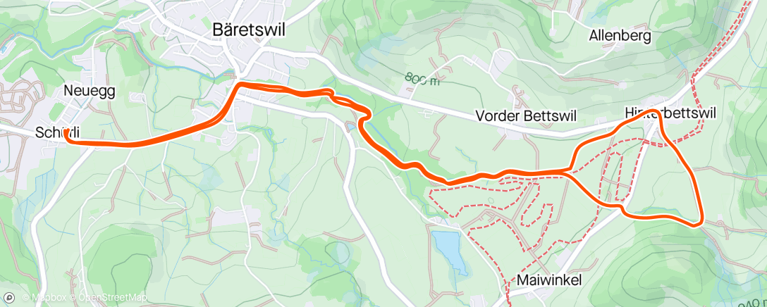 Map of the activity, Bäretswil