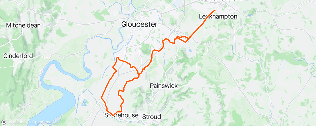 Map of the activity, Ride 24/14: Stonehouse scoobie with Sally