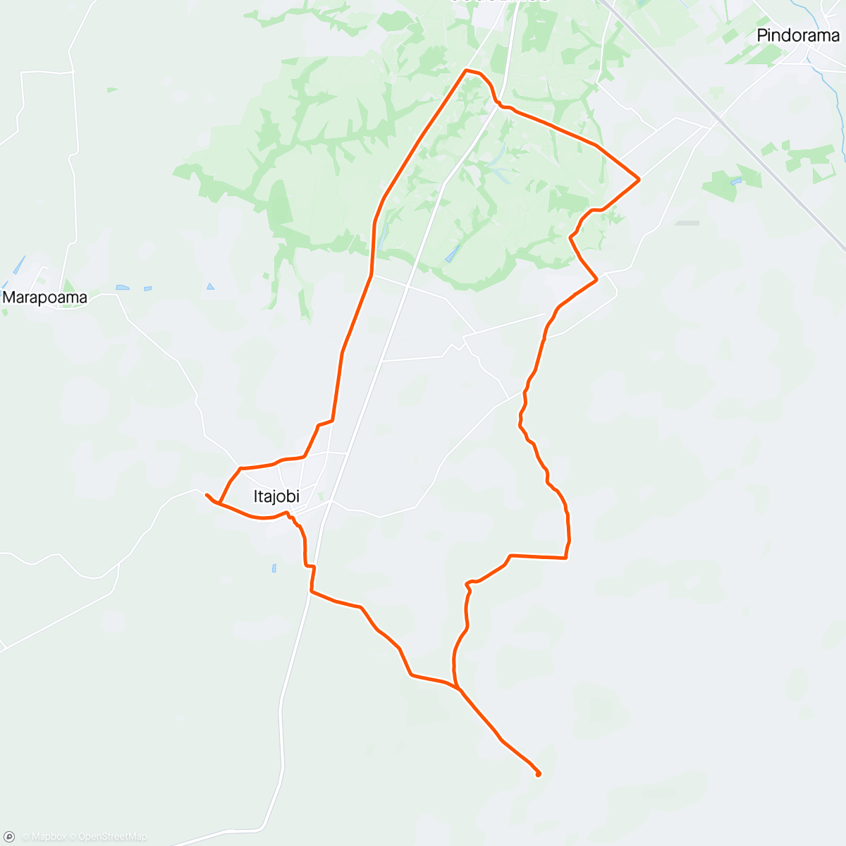 Mapa de la actividad, Pedal , Vila Açaí , Congonha , Vila Roberto , Km 7 , Sítio Uva , Itajobi 🔥🔥